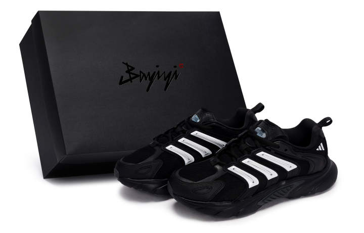 Adidas Adidas CLIMACOOL BOUNCE Slip Resistant Abrasion Resistant Low top Running Shoes Unisex Black Silver
