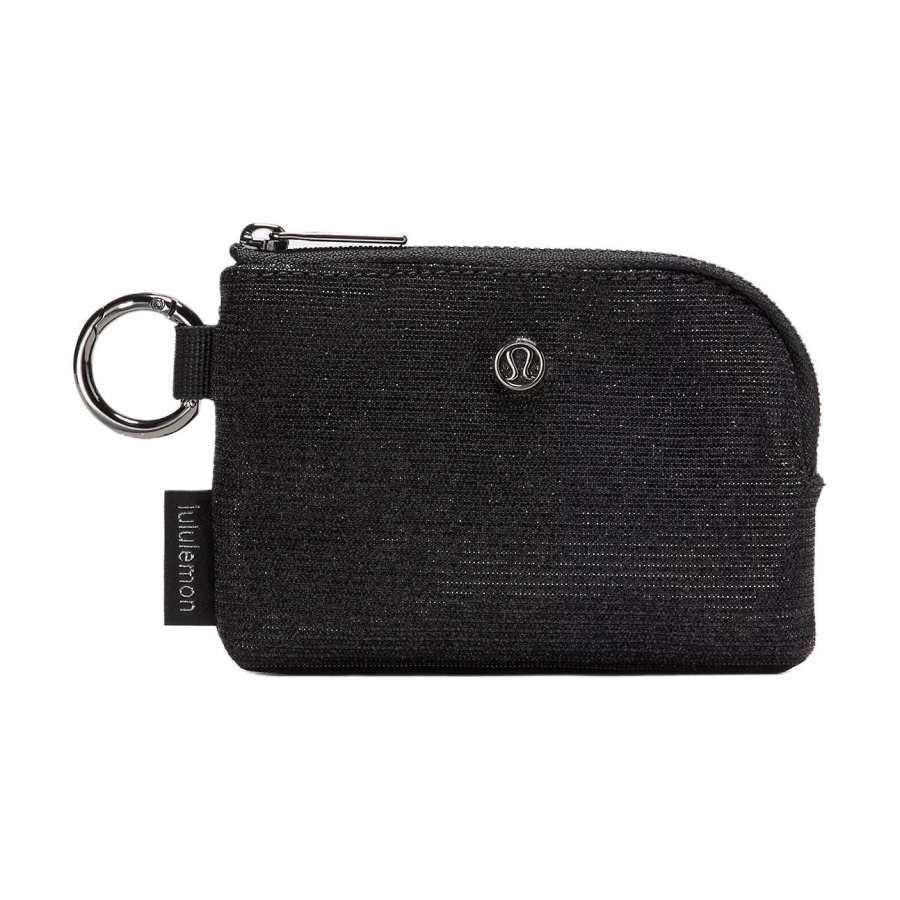 Lululemon Clippable Metal Fiber Polyester Coin Purse Unisex Black & Bronze