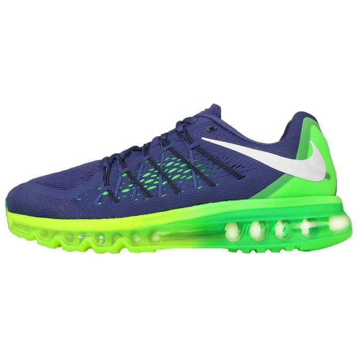 Nike Nike Air Max 2015 Comfortable And Lightweight Low top Casual Running Shoes Unisex Blue Green
