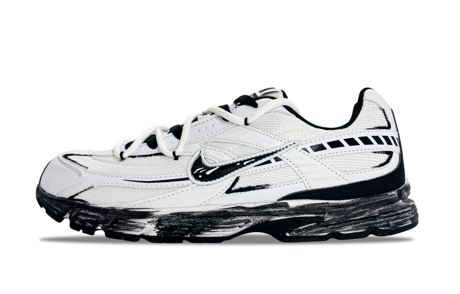Nike Nike Initiator Fabric Cushioning Abrasion Resistant Cushioning, Wear Resistant Low top Running Shoes Men's Black White