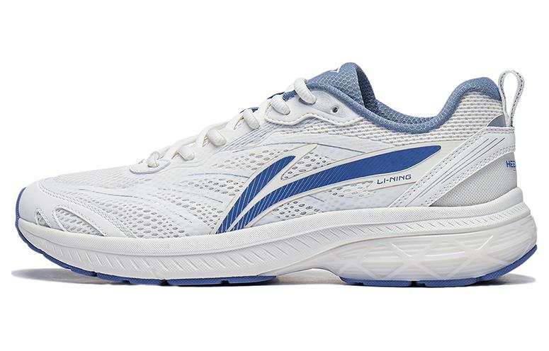 Li-Ning Li Ning Fuyao Slip Resistant Abrasion Resistant Low top Running Shoes Women's White Dark Blue