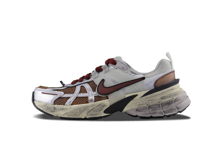 Nike Nike V2K Run Wear resistant And Lightweight Low top Running Shoes Women's Burgundy