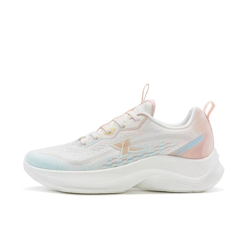 XTEP Comfortable Slip Resistant, Abrasion Resistant, Lightweight Low top Running Shoes Women's White Blue Pink