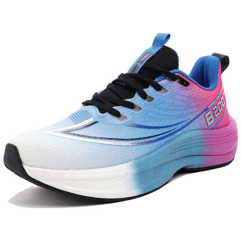 BIANSULONG Cushioning Slip Resistant Rebound Low top Casual Long Distance Running Shoes Men's Electric Blue