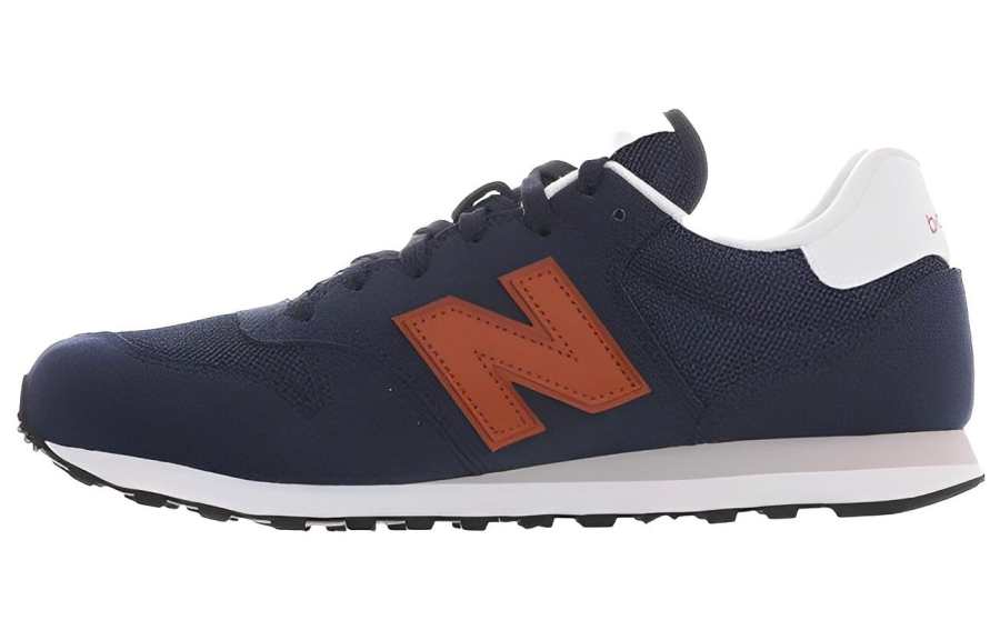 New Balance New Balance NB 500 Vintage Textile, Leather Wear resistant And Lightweight Low top Running Shoes Men's Dark Blue