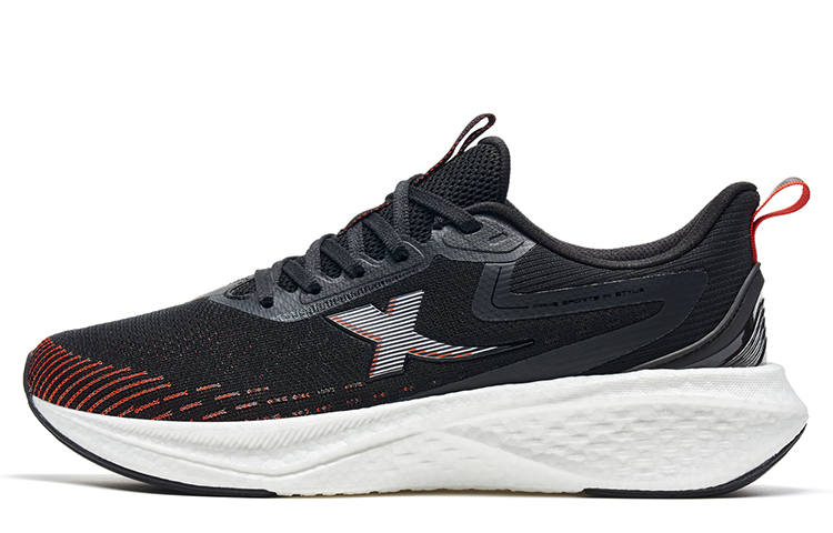 XTEP Kompanio Slip Resistant Abrasion Resistant Low top Running Shoes Men's Black Red