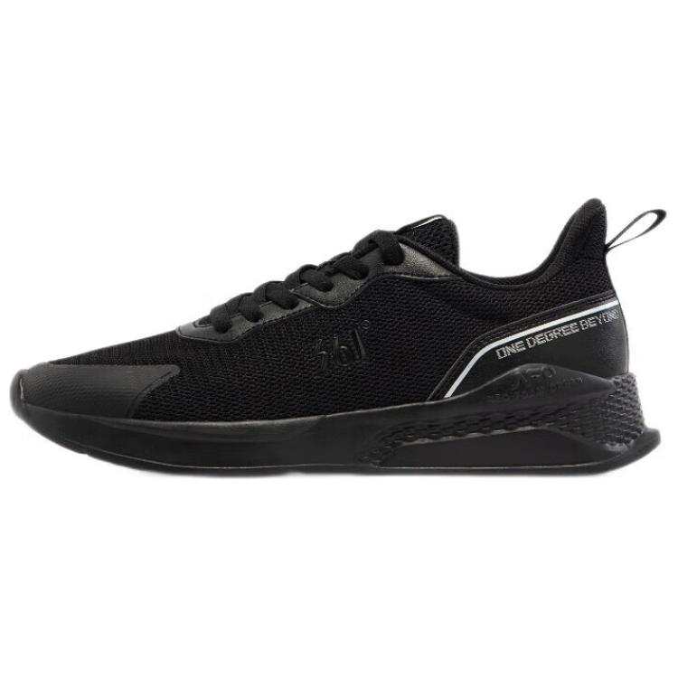 361° Comfortable And Breathable Slip Resistant Running Shoes Men's Black Silver