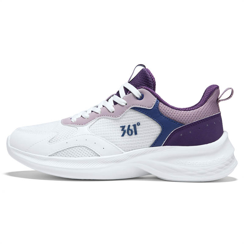 361° Low top Casual Running Shoes Women's Feather White Lilac Gray Purple