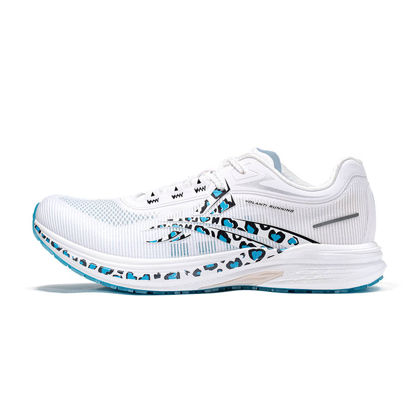 Volanti Rocket Fabric Low top Carbon Plate Training Sprint Running Shoes Unisex Leopard Print Colorway