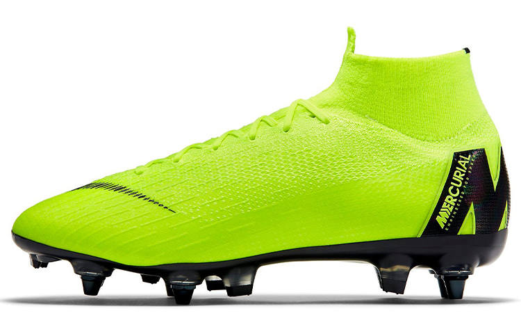 Nike Nike Mercurial Superfly 6 SG Soft Ground Slip Resistant Abrasion Resistant Soccer Shoes Men's Green