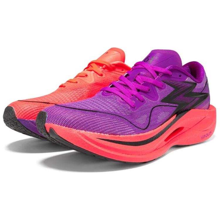 361° Slip Resistant And Breathable Coverage Low top Casual Sprint Running Shoes Men's Purple Red Mismatched