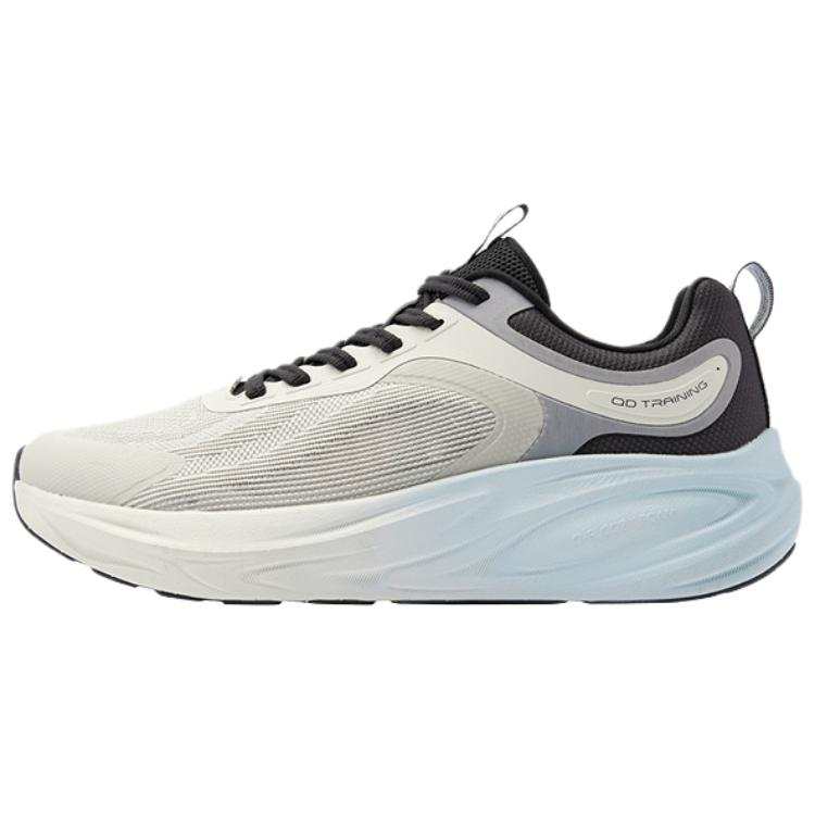QIAODAN Cushioning, Wear Resistant Low top Casual Training Running Shoes Men's Gray Blue