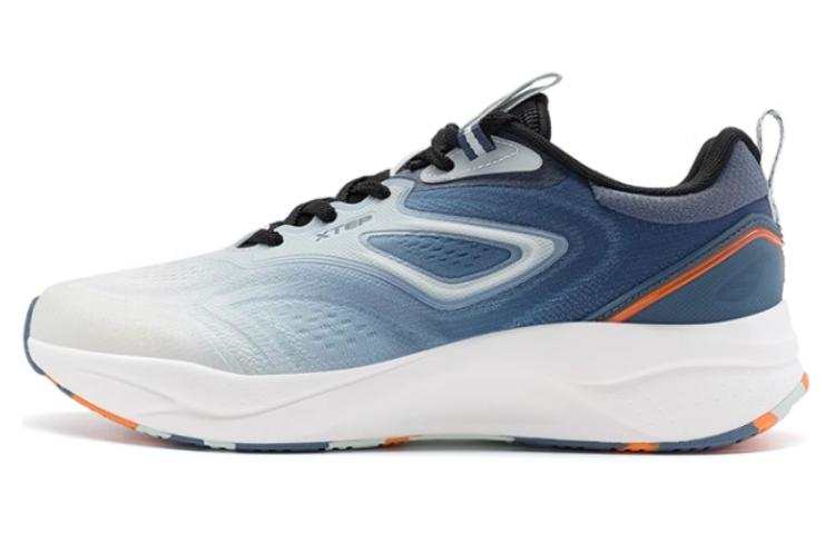 XTEP Cushioning, Wear Resistant Low top Running Shoes Men's White Blue Gray