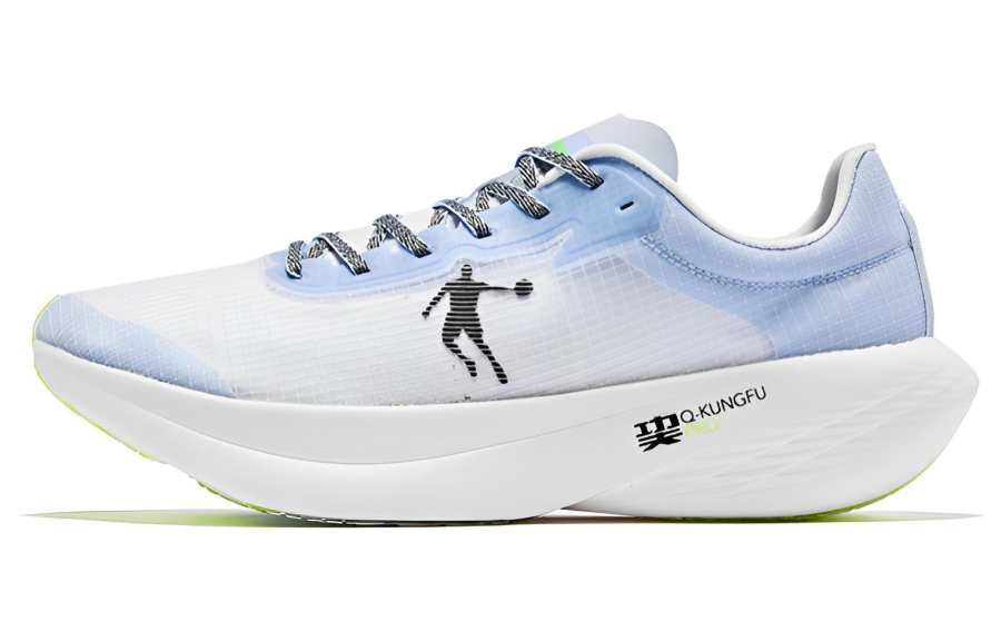 QIAODAN Flying Shadow PB1.0 Cushioning Slip Resistant Abrasion Resistant Low top Running Shoes Men's Blue Green