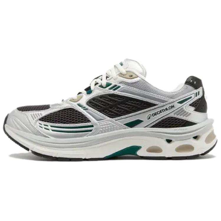 DECATHLON Slip Resistant Abrasion Resistant Low top Running Shoes Men's Gray Green