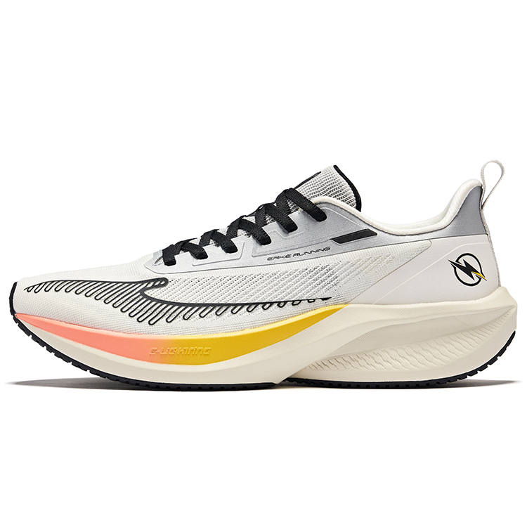 Erke Erke Lightning 4 Running Shoes Men's Low Top Microcrystal White/Bright Silver