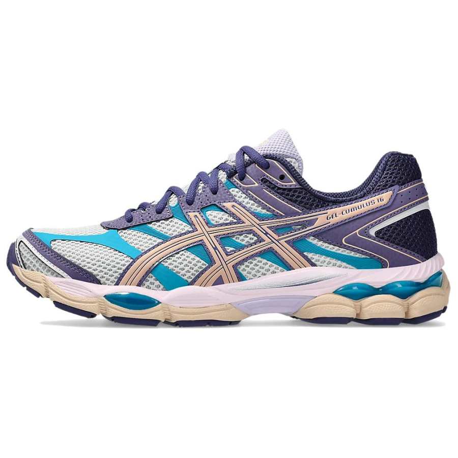 ASICS Gel Cumulus 16 Casual Sprint Running Shoes Unisex Gray Purple