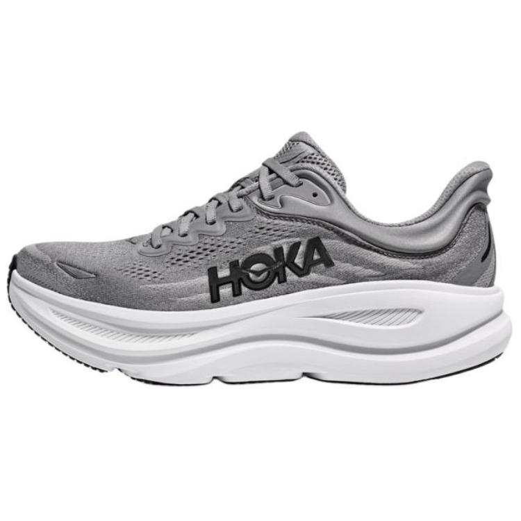 HOKA ONE ONE Bondi 9 Low top Long Distance Running Shoes Men's Gray 2E Width