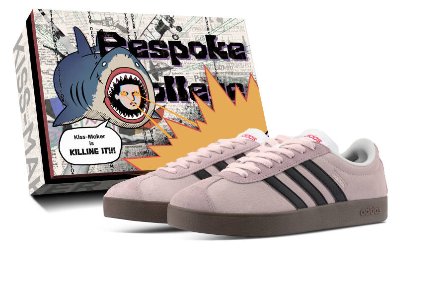 Adidas Adidas VL COURT 2.0 Slip Resistant Slip Resistant Low top Skateboard Shoes Unisex Pink