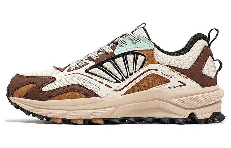 361° Mesh Abrasion Resistant Breathable Low top Running Shoes Men's Beige Brown
