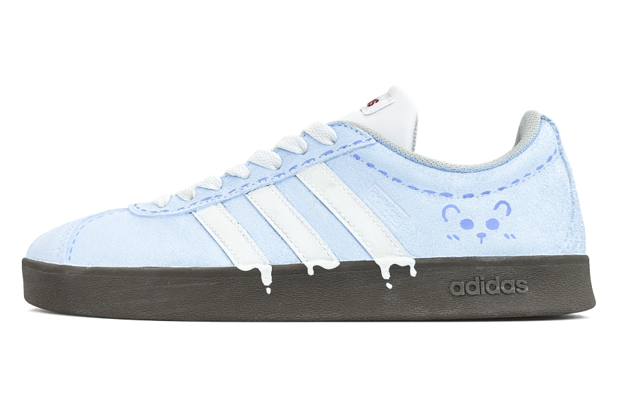 Adidas Adidas VL COURT 2.0 Abrasion Resistant, Lightweight, And Breathable Low top German Army Trainers Unisex Blue