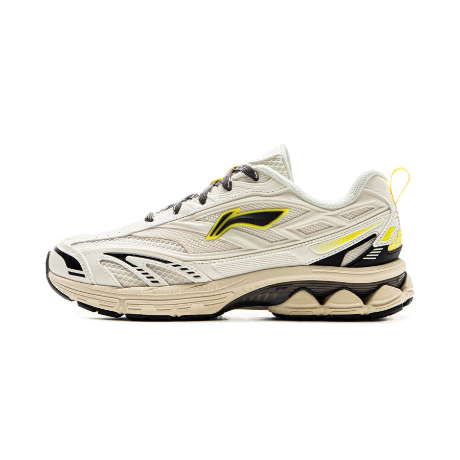 Li-Ning Li Ning Slip Resistant, Abrasion Resistant, Rebound Low top Casual Sprint Running Shoes Women's Ecru