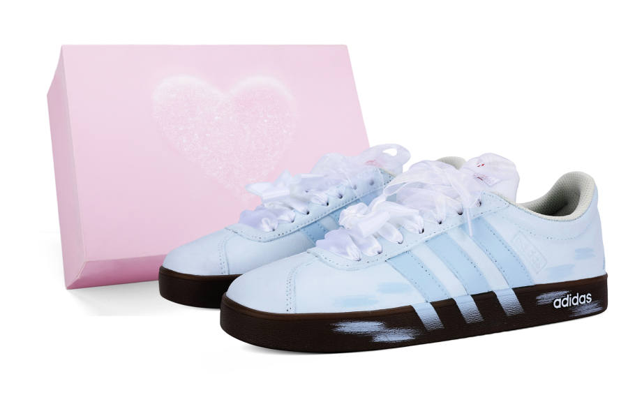 Adidas Adidas VL COURT 2.0 Abrasion Resistant Lightweight Wear resistant And Lightweight Low top Skateboard Shoes Unisex