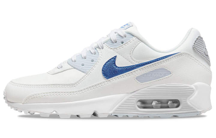 Nike Nike Air Max 90 White Metallic Blue Women's