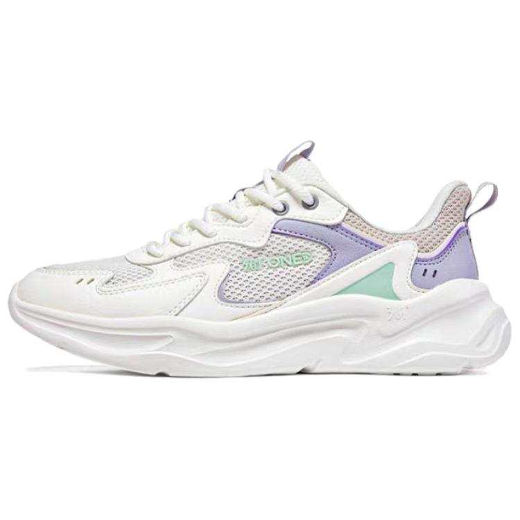 361° Comfortable Cushioning Slip Resistant Lightweight Low top Running Shoes Women's White Purple