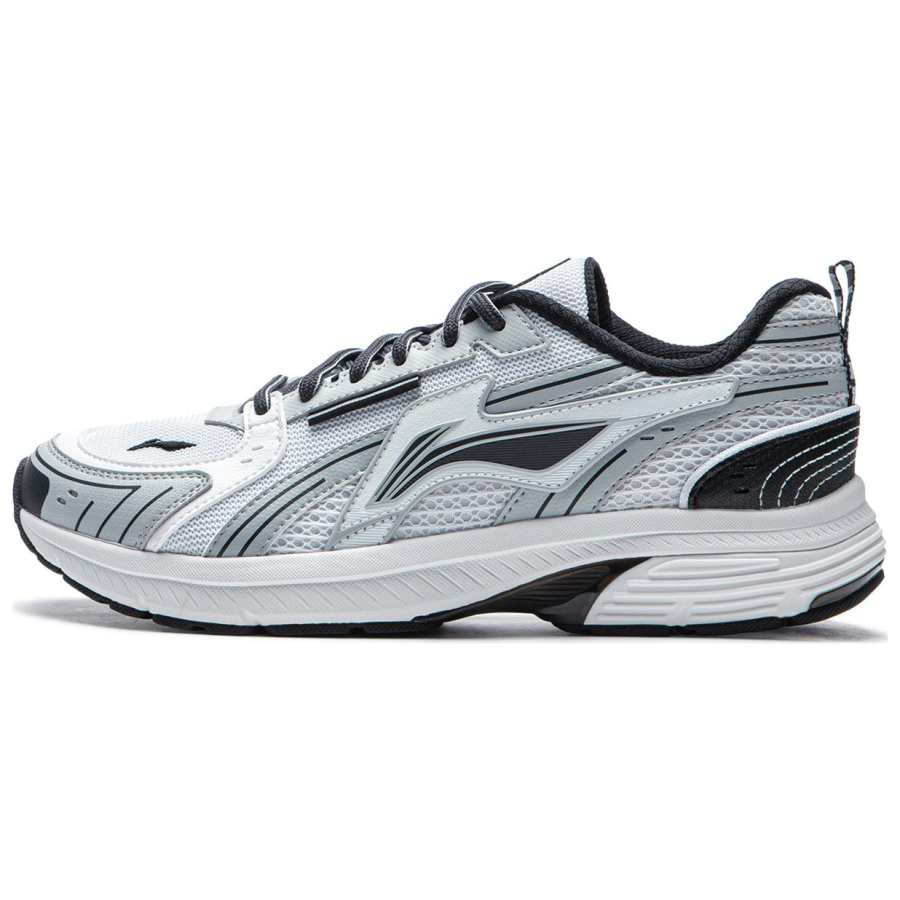 Li-Ning Li Ning Fuyao 1.5 Fabric Cushioning Slip Resistant Abrasion Resistant Low top Running Shoes Women's White Gray