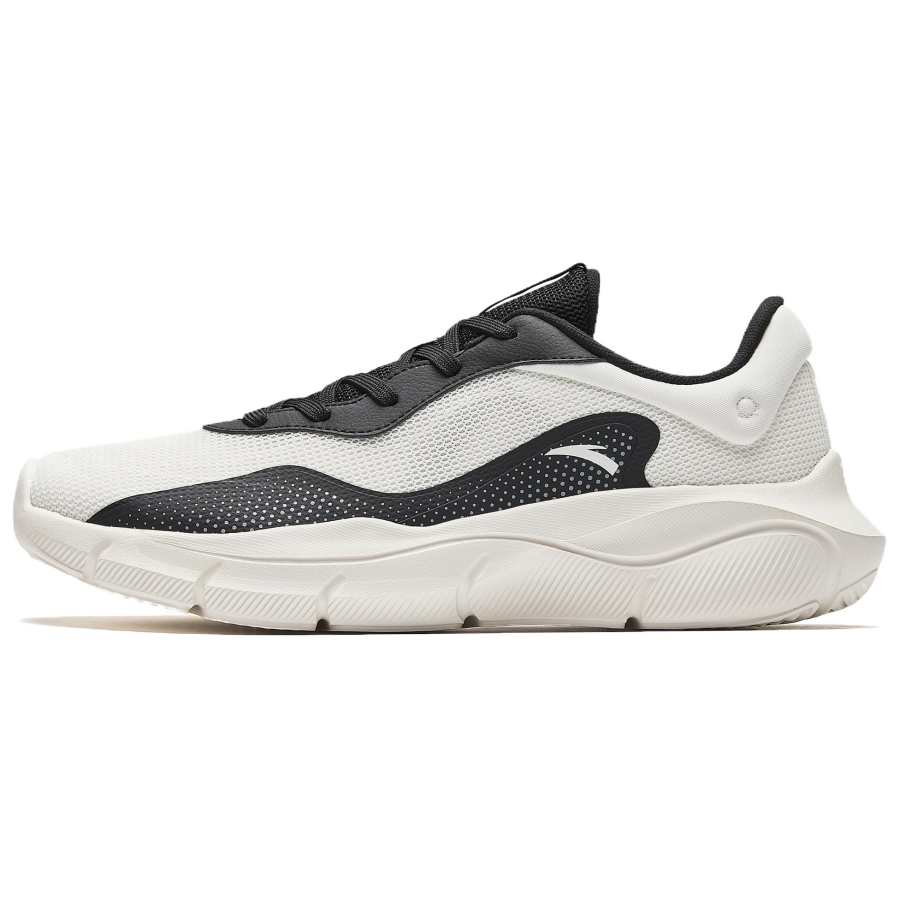 Anta Cushioning Breathable Low top Training Running Shoes Men's Black White