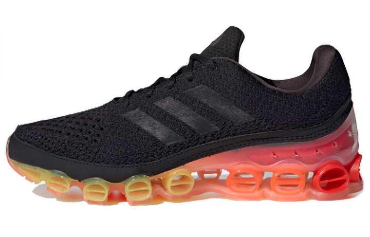 Adidas Adidas Microbounce Cushioning Low top Running Shoes Unisex Black Red Fluorescent
