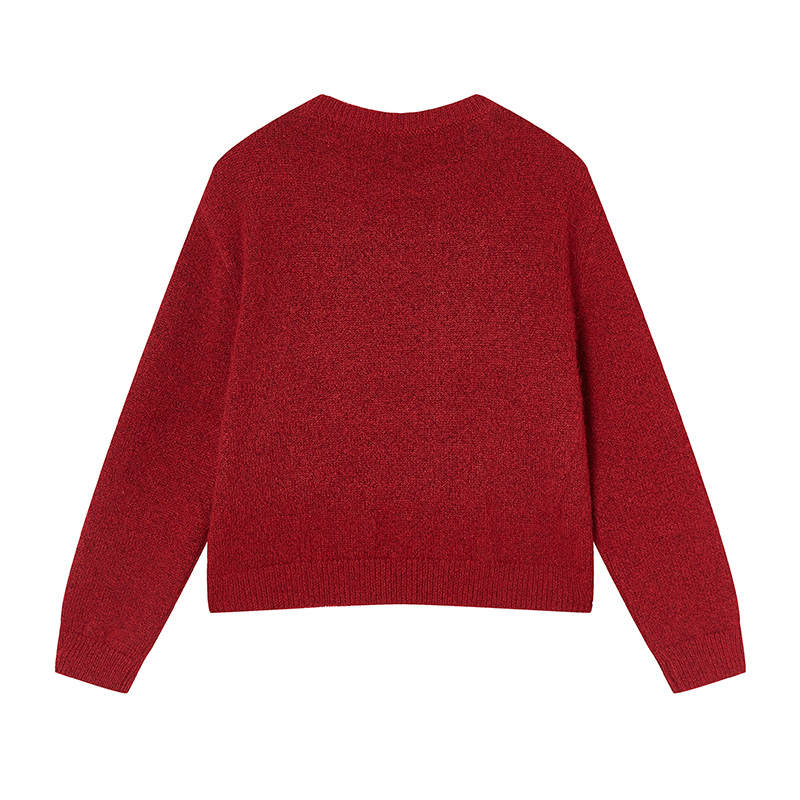 XIANGYING Knitwear Women's Red Crew Neck Moderate Other