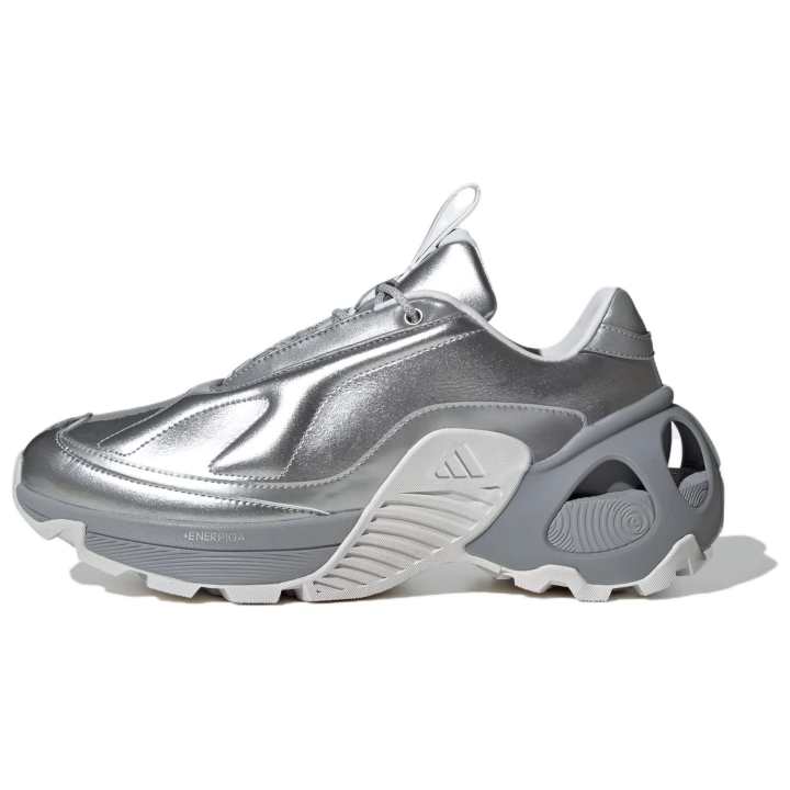 Adidas Adidas Wonder Runner Comfortable Slip Resistant Abrasion Resistant Low top Running Shoes Unisex Silver Gray