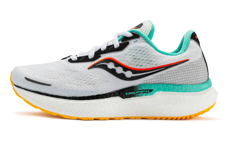 Saucony Cushioning Slip Resistant Abrasion Resistant Support Low top Casual Running Shoes Women's White Black Green