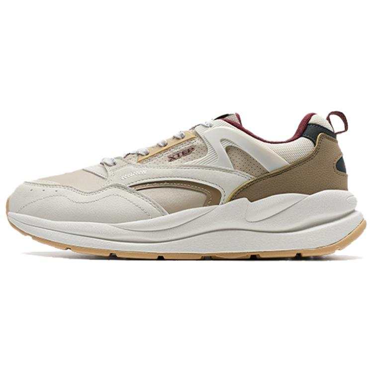 XTEP Vintage Collection 80 Slip Resistant Abrasion Resistant Low top Casual Shoes Men's Beige Brown