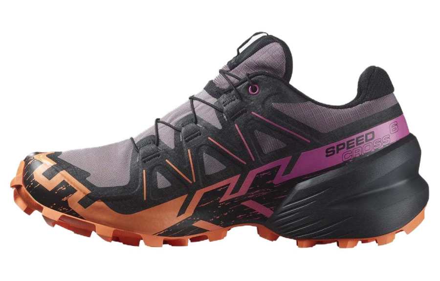SALOMON Speedcross 6 Comfortable Running Shoes Women's Purple Black Orange