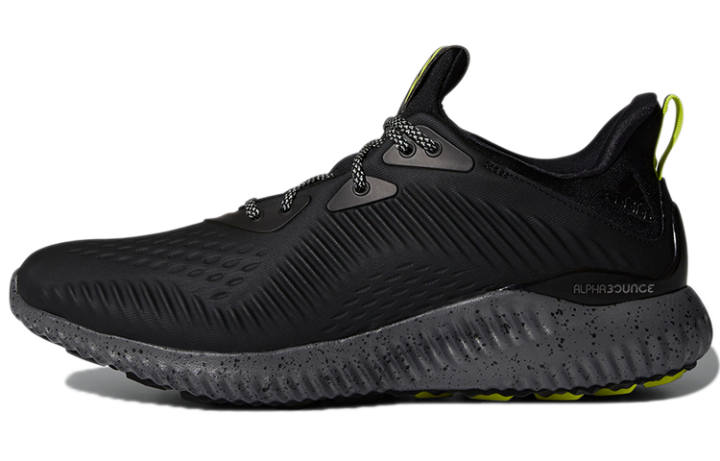 Adidas Adidas Alphabounce Core Black Semi Solar Yellow