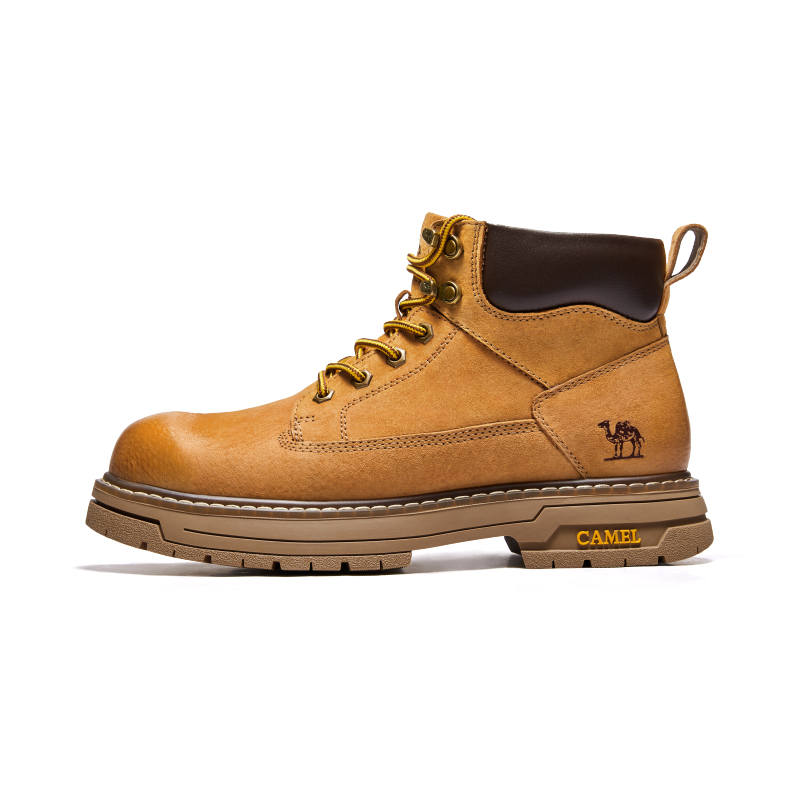 CAMEL Abrasion Resistant Height Increasing Classic Vintage Short Outdoor Boots 4cm Men's