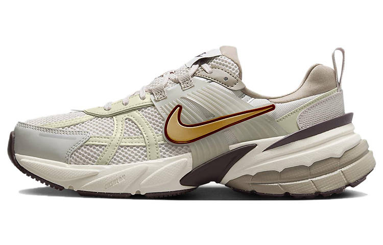 Nike Nike V2K Run Cushioning Slip Resistant Abrasion Resistant Low top Running Shoes Women's Gray White