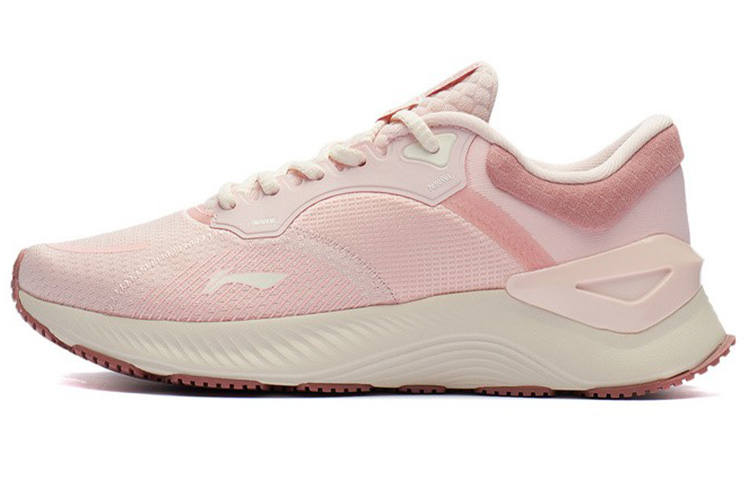Li-Ning Li Ning YueYing Element Abrasion Resistant Breathable Low top Running Shoes Women's Peach Orange Pink