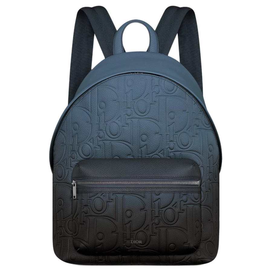 DIOR Rider Fabric With Calfskin Backpack Men's Dark Blue