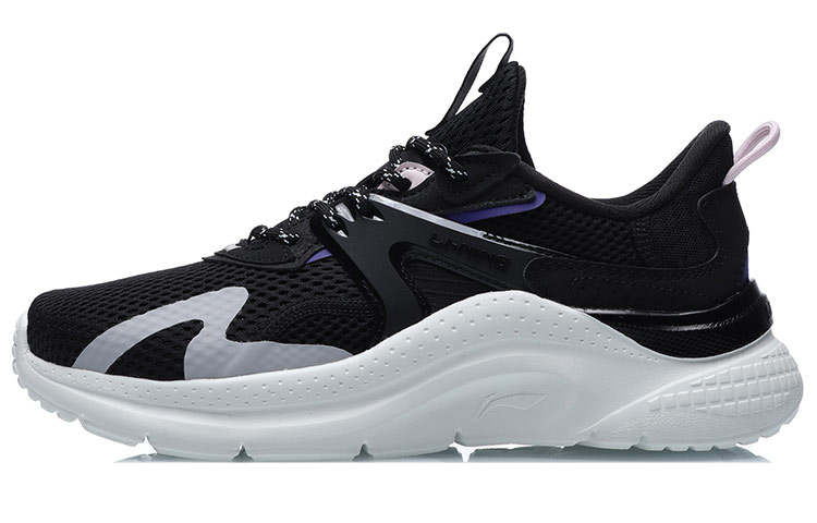 Li-Ning Li Ning Liuyun Lightweight Slip Resistant, Abrasion Resistant, Lightweight Low top Running Shoes Women's Black White