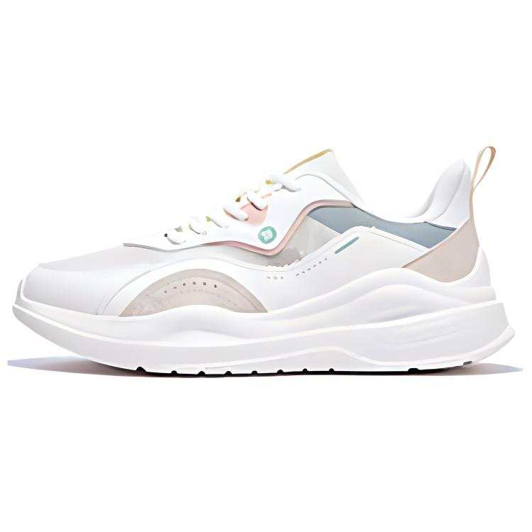 361° Slip Resistant And Breathable Slip Resistant And Breathable Low top Sprint Running Shoes Women's White Beige