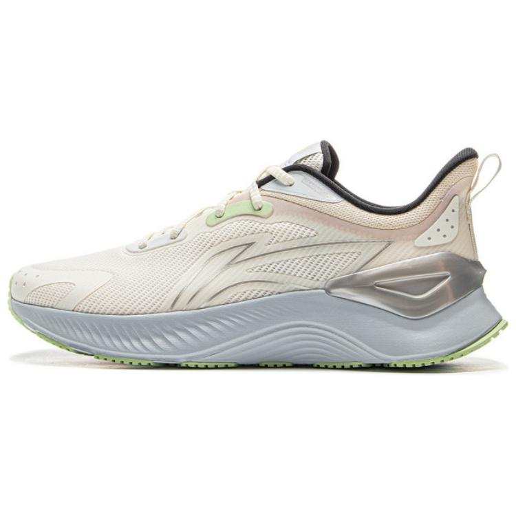 Li-Ning Li Ning Cushioning Slip Resistant Abrasion Resistant Low top Casual Running Shoes Men's Ivory