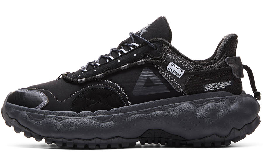PEAK PEAK Running Shoes Men's Low Top Black Dark Gray
