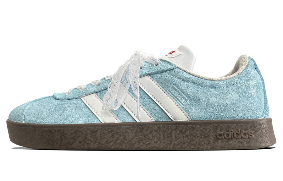 Adidas Adidas VL COURT 2.0 Abrasion Resistant Low top Skateboard Shoes Unisex Light Blue