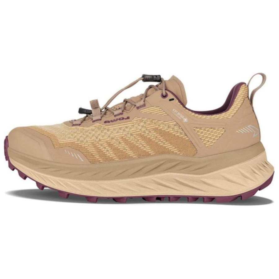 Lowa Slip Resistant Abrasion Resistant Low top Long Distance Running Shoes Women's Yellow Purple