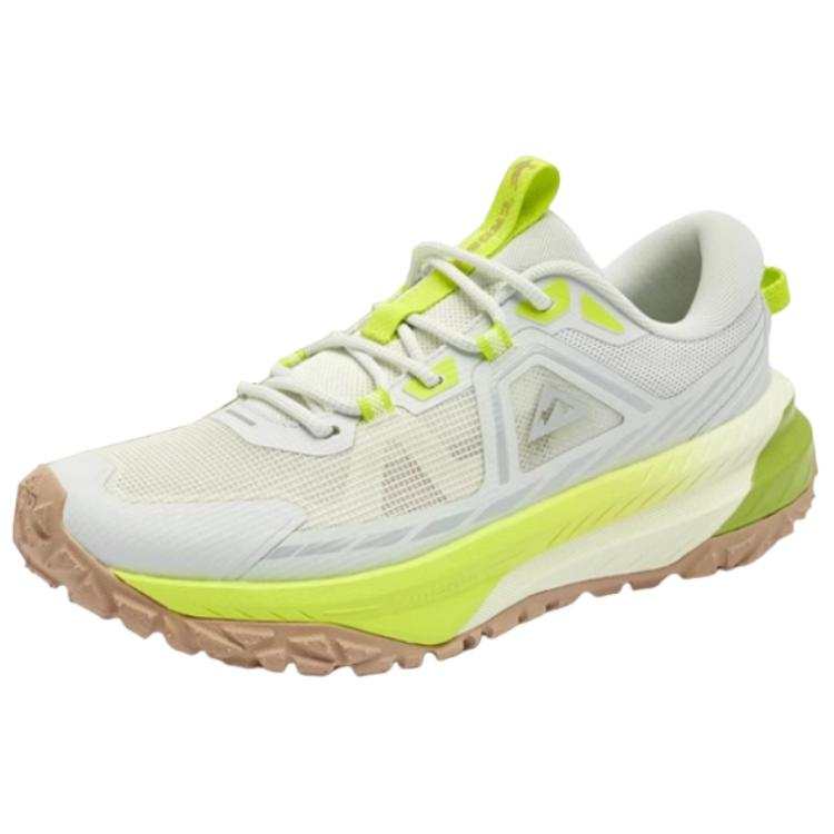 QIAODAN Abrasion Resistant Slip Resistant Low top Trail Running Shoes Men's Gray Green