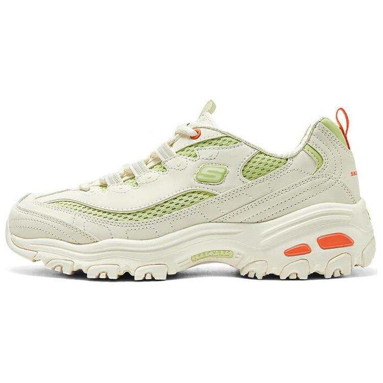 Skechers DLITES Low top Casual Shoes Women's Beige Green Orange